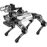 ELECFREAKS microbit Robotic Dog Xgo V2 Kit, 15 Movable Joint DIY Programmable Full Metal Bionic Robot Kit, STEM Educational Project for Open Source Hardware(Without Micro:bit)