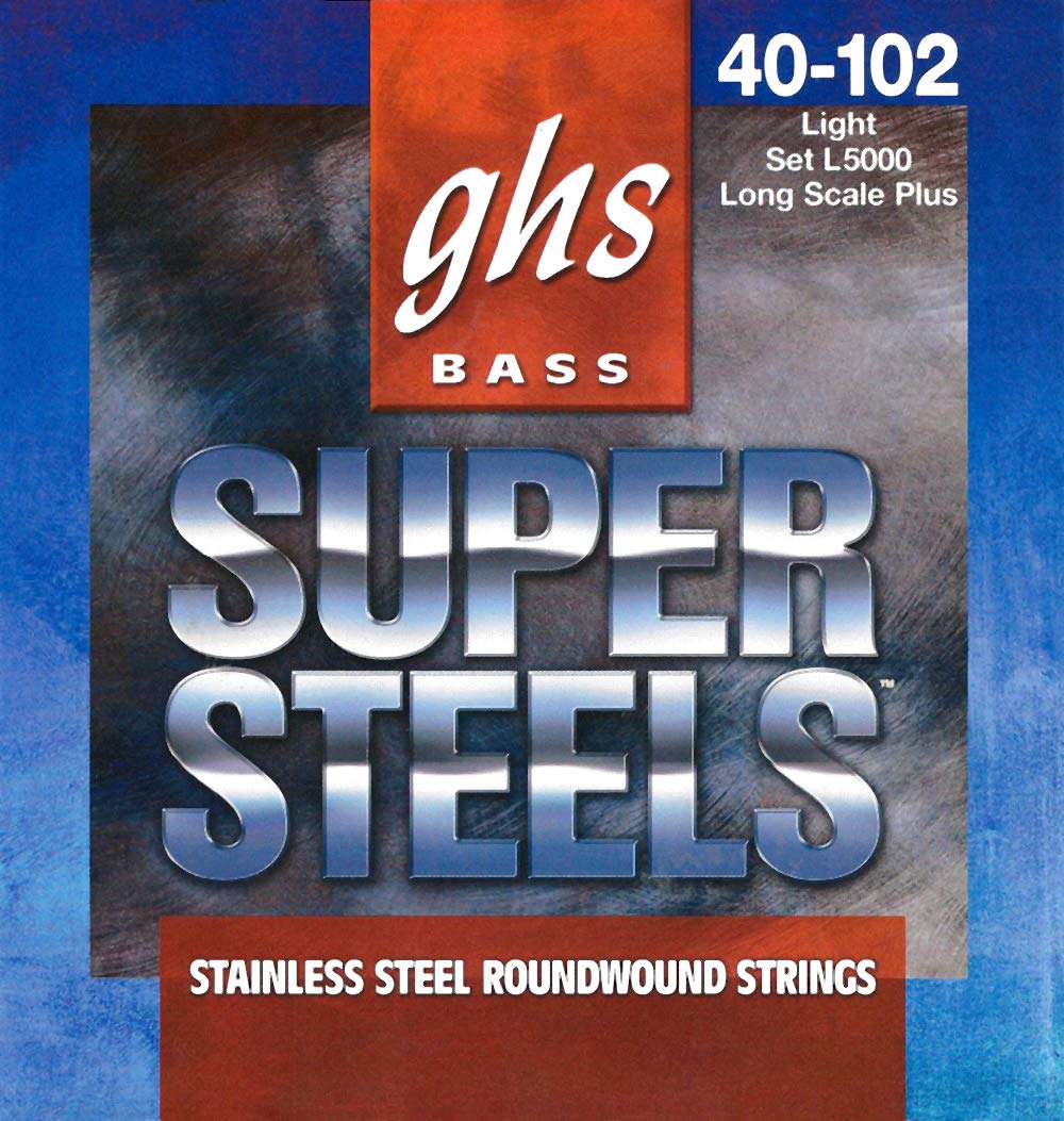 GHS L5000 40 - 102 Light Long Scale Super Steels Bass String Set