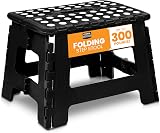 Utopia Home Folding Step Stool 9 Inch Heavy Duty 330 lbs Black