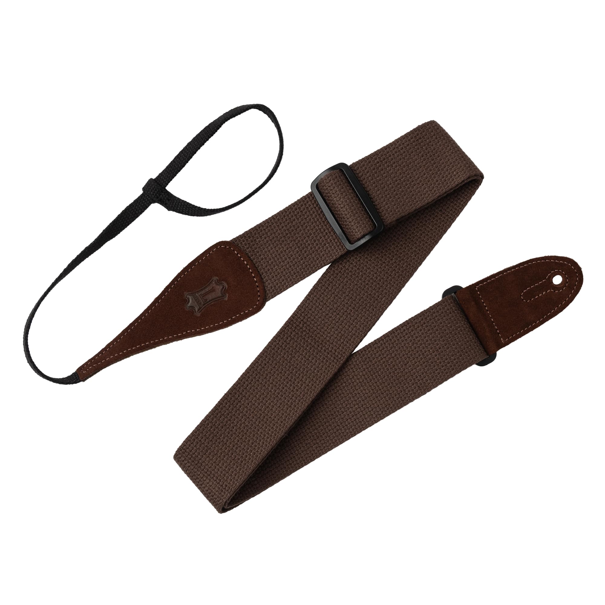 Levy's Leathers 2" Cotton Strap for Resonator Style Guitars with Headstock Loop and Tri-Glide Height Adjustment; Brown (MC8A-BRN)