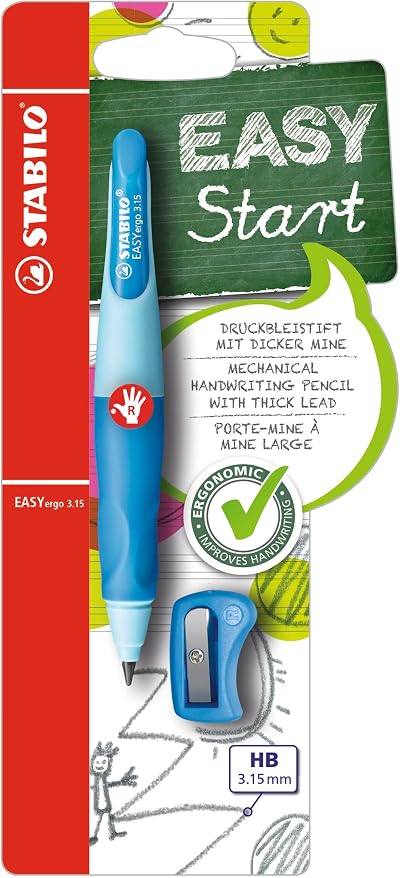 STABILO EASYergo 3.15 Ergonomic Mechanical Pencil Right-Handed Blue Pack