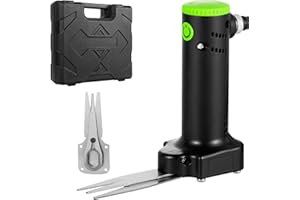 ITULCYO Electric Bud Trimmer Scissors, 110V-240V, Dry/Wet Hydroponic Plant Pruning, Automatic Bud Trimming Machine, Black, Bypass Blades