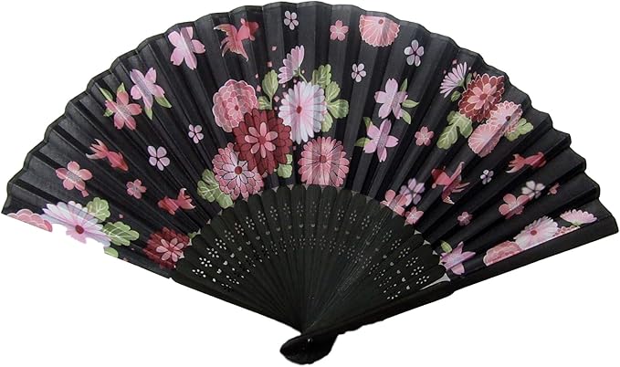 Amazon レディース ファッション 大人 の 扇子 カラフル 竹製 おしゃれ 21cm コンパクト で 丈夫 女性 用 プレゼント 着物 和装 に 金魚と花 和装小物 通販