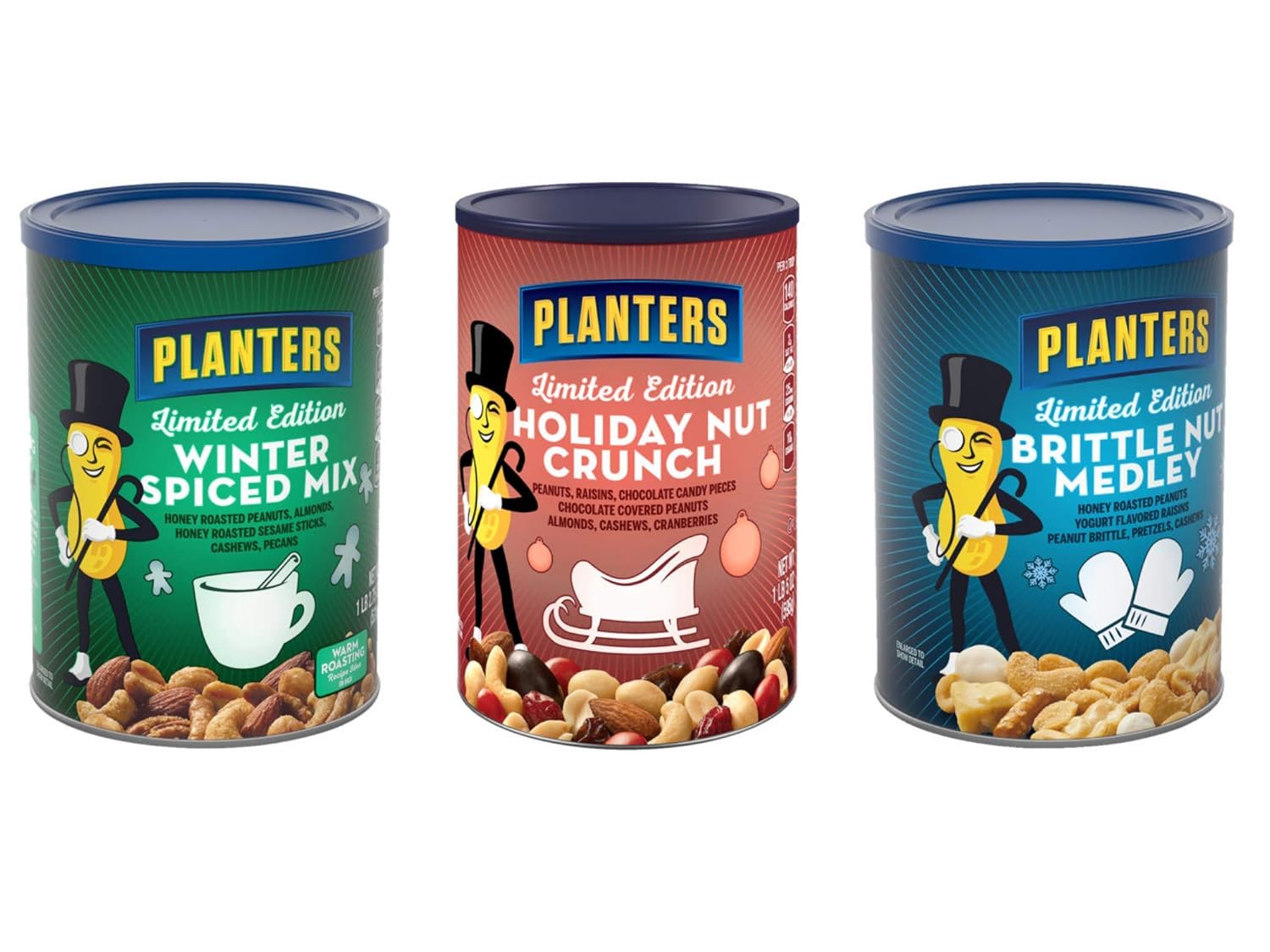 Planters Winter Spiced Mix and Brittle Nut Medley Holiday
