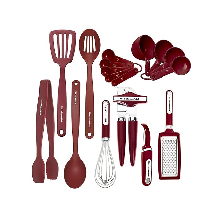KitchenAid KC448BXERA 17-piece Tools and Gadget Set, Red