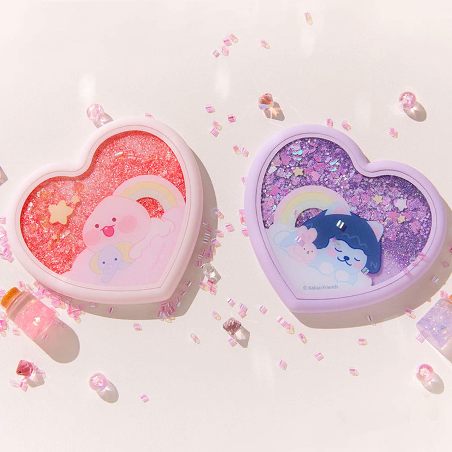 Amazon オフィシャル カカオフレンズ ベビードリーミング グリッターミラー Kakao Friends Baby Dreaming Gllitter Mirror Little Apeach Kakao Friends コンパクト 通販