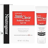 Neutrogena Rapid Clear Stubborn Acne Spot Treatment Gel, 1 oz | Maximum Strength 10% Benzoyl Peroxide, Acne Prone Skin, Pimple Cream, Reduces Size &amp; Redness
