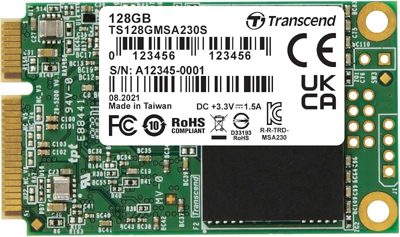 Transcend MSA230S 128GB SATA III SSD 550/400 MBs DRAM Cache Ultrabooks