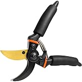 TUOLEWE 8.5 Inch Pruning Shears, Bypass Pruners | Titanium-Coated Japanese SK5 Steel Blade, Heavy Duty Garden Shears for Trimming Branches, Ergonomic Handles