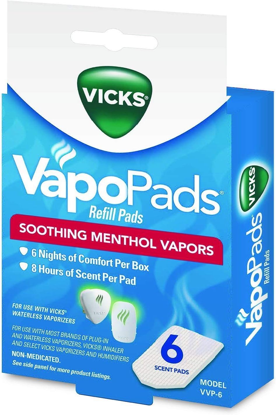 Vicks VapoPads Refill Pads, Menthol 6 ct, Pack of 6 Amazon.ca Baby