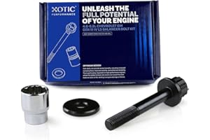 Hardened Balancer Bolt for Chevrolet GM Gen III IV LS 4.8L 5.3L 6.0L 6.2L Includes Socket & Assembly Lubricant - Xotic Performance™ CP236