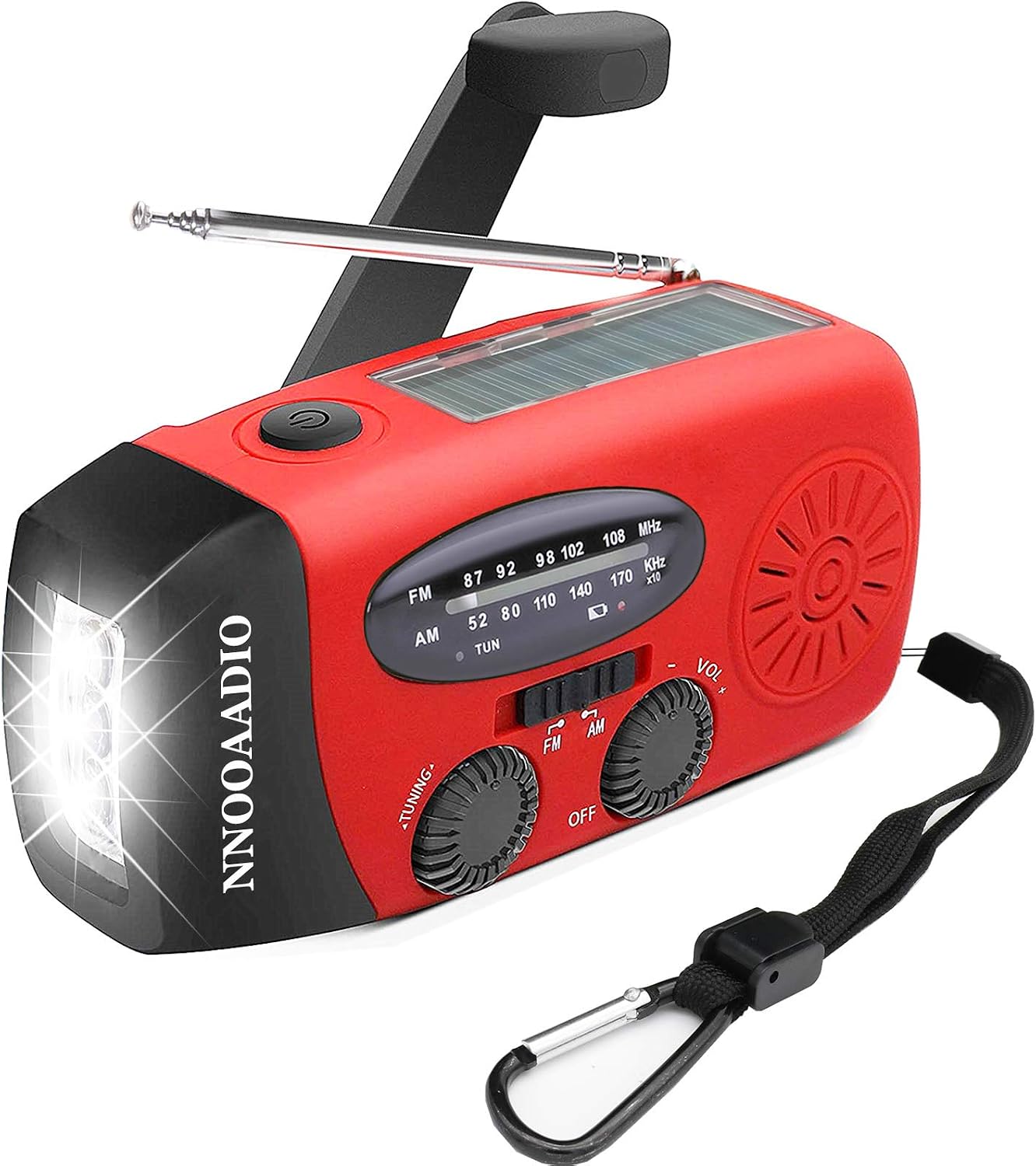 Wind Up Radio, Emergency Solar Hand Crank AM/FM Weather Radio with Portable Power Bank