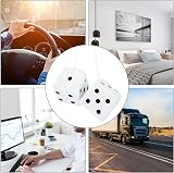 Abnaok Fluffy Dice for Car 2.4 x 2.4 in Black White Retro Square Pendant view 6