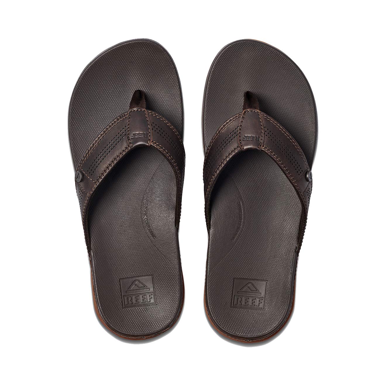 REEF Mens Sandals, Cushion Lux, Brown, 7 Image