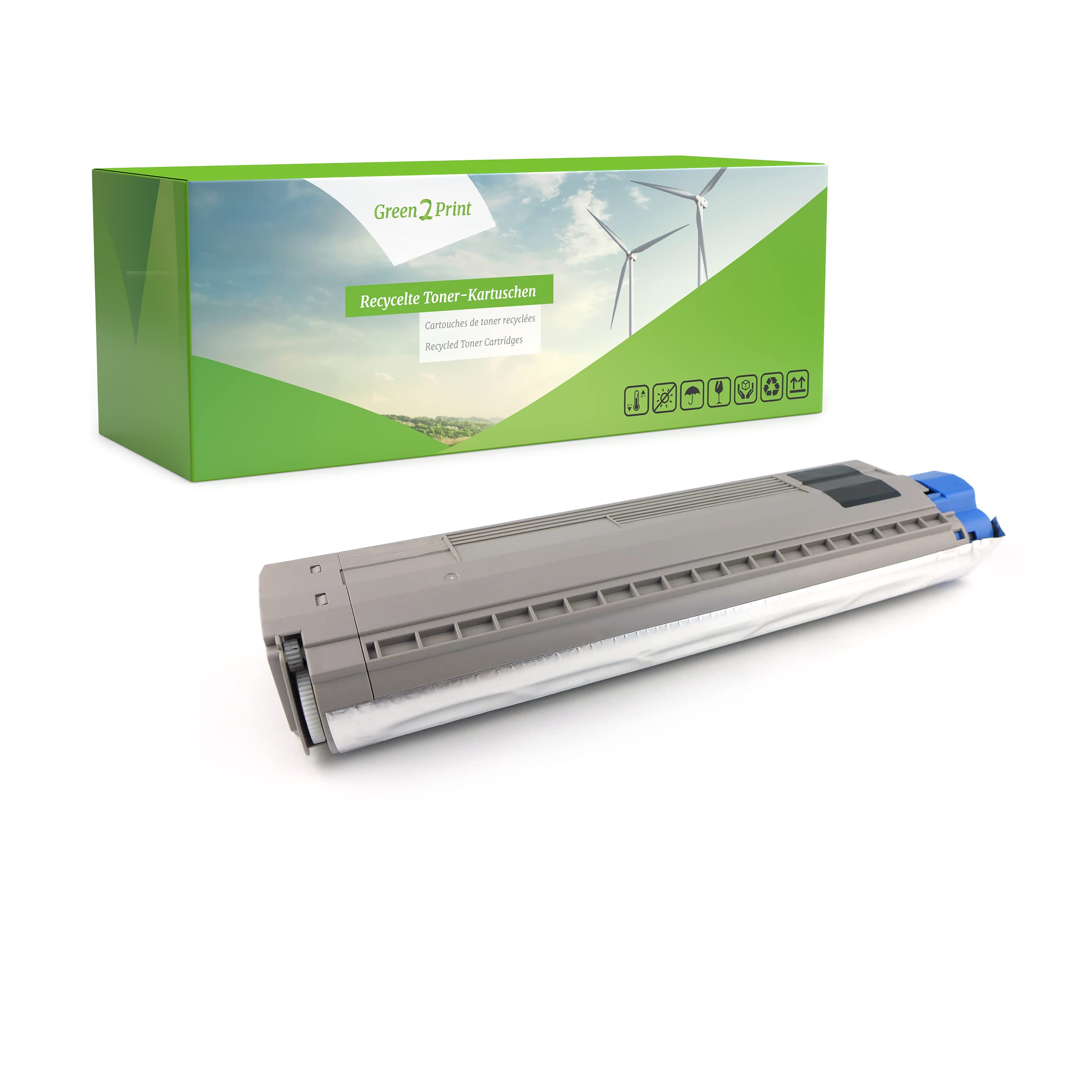Green2Print Toner black 10000 pages replaces OKI 46443104 Toner cartridge for OKI C833N, C833DN