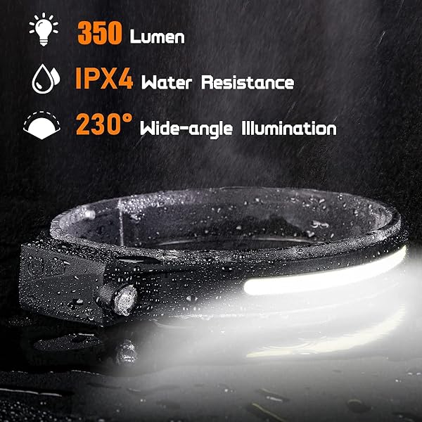 LAKUMIQI 3 PACK RECHARGEABLE LED HEADLAMP, MOTION SENSOR, 230 WIDE BEAM, LIGHT BUDDY HEADLAMP, SUITABLE FOR CAMPING, HIKING, WALKING, RUNNING, CYCLING