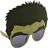 Sun-Staches Avengers Sunglasses | Hulk-Thor-Iron Man-Capt America | Official Marvel Costume Accessory | One Size Fits Most