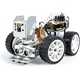 SunFounder Picar-X AI Robot Smart Car Kit for Raspberry Pi 5/4/3B+/Zero 2w, Openclaw LLMs ChatGPT/Gemini/Grok, Voice&amp;Video Recognition, Python, Scratch, Camera (RPI NOT Included)