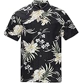 Havana Breeze Men's Hawaiian Floral Shirts Silk and Linen Button Down Casual Tropical Holiday Beach Shirts
