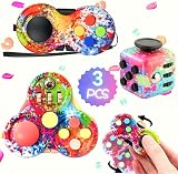 Steemjoey 3-in-1 Fidget Set Pad Cube Finger Toy Stress Relief Colour view 2
