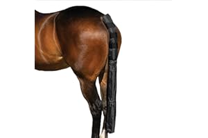 Dura-Tech Padded Full Length Tail Wrap for Horses | Padded Tail Protection | 420D Nylon & Cotton Lined | Ideal for Trailering & Stabling | Secure Hook & Loop Closure | Color Black
