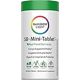 Rainbow Light - 50+ Mini-Tablet Food-Based Multivitamin - Age-defense Formula Probiotic and Antioxidant Formula; Vitamins and Minerals Support Immune, Heart, Skin, Eye, Bone and Prostate - 180 Tablets
