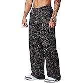 MSBESYOR Mens Baggy Camo Graphic Print Sweatpants Workout Athletic Joggers Pants for Men Wide Leg Hunting Sweat Pant