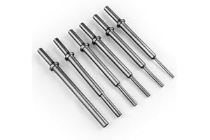 MONKEY KING BAR MonkeyKingBar-Pneumatic Drift Punch 6pcs Set, 0.401 Inch Round Shank,3/16-1/2 Inch Tips, 7 Inch Length, Steel Punches for Removing Rusted Bolts