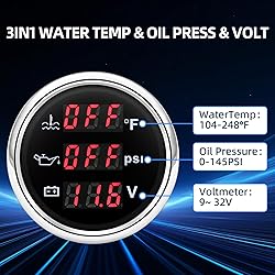MH Triple Gauge Set - Water Temp