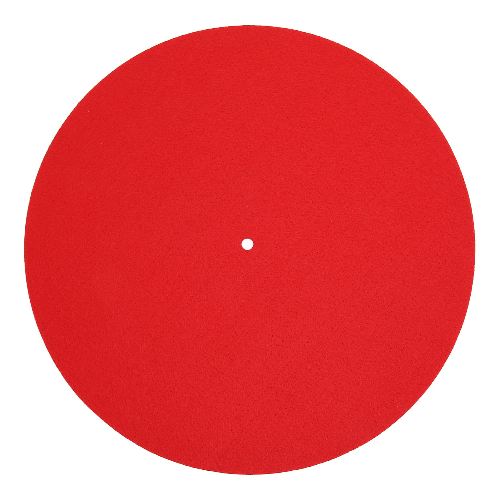 12 Inch 3mm Felt Turntable Mat, Anti Vibration Record Platter Mat, Anti Static Turntable Slipmat, for LP Record Player, Red