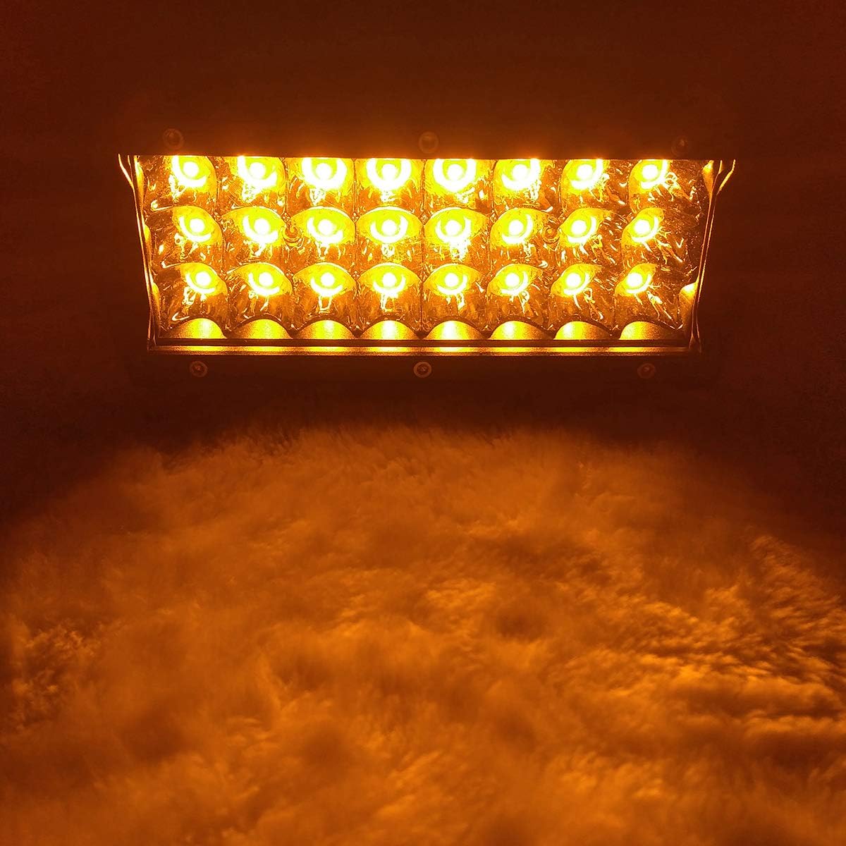 Auxmotec Amber Led Foglight Driving Work Light Bar Spot 7" 36W Off-road Pod Fog Lamps 12V 24V Lighting for Truck Car ATV UTV SUV Off-road Bike Polaris Motorcycle Tractor 12V 24V 2pcs: Automotive