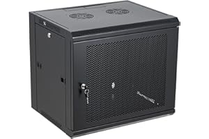 Tedgetal 9U Wall Mount Server Cabinet Network Rack Vented Enclosure Locking Door