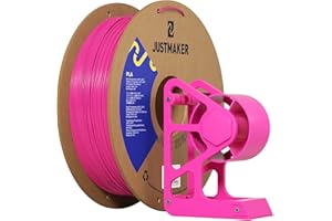 JUSTMAKER PLA 3D Printer Filament, Upgrade Cardboard Spool, Print with Most 3D Printers, Dimensional Accuracy +/-0.03mm, 1.75