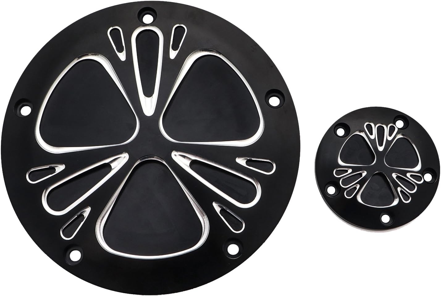 Senkauto 5 Hole Derby Timer Cover and Points Covers Kit for Harley 1999-2014 Harley Twin Cam Softail Touring Road King Electra Glide Dyna (Color B)