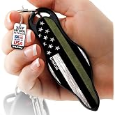 MUNIO Self Defense Keychain - Personal Safety Tool for Men, Women &amp; Kids | Stylish USA-made safety keychain. Discreet &amp; travel-friendly. Tough ABS plastic kubotan force-multiplier. No failure issues.