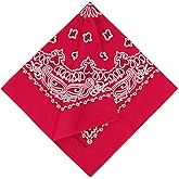 Mantieqingway Cotton Bandanas Handkerchiefs Face Mask Square Scarf Headwear for Unisex Women Men Boy Girls