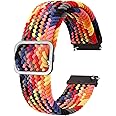 BISONSTRAP Nylon Watch Bands, Adjustable Braided Loop Straps for Men and Women, 16mm 18mm 19mm 20mm 22mm for Choice