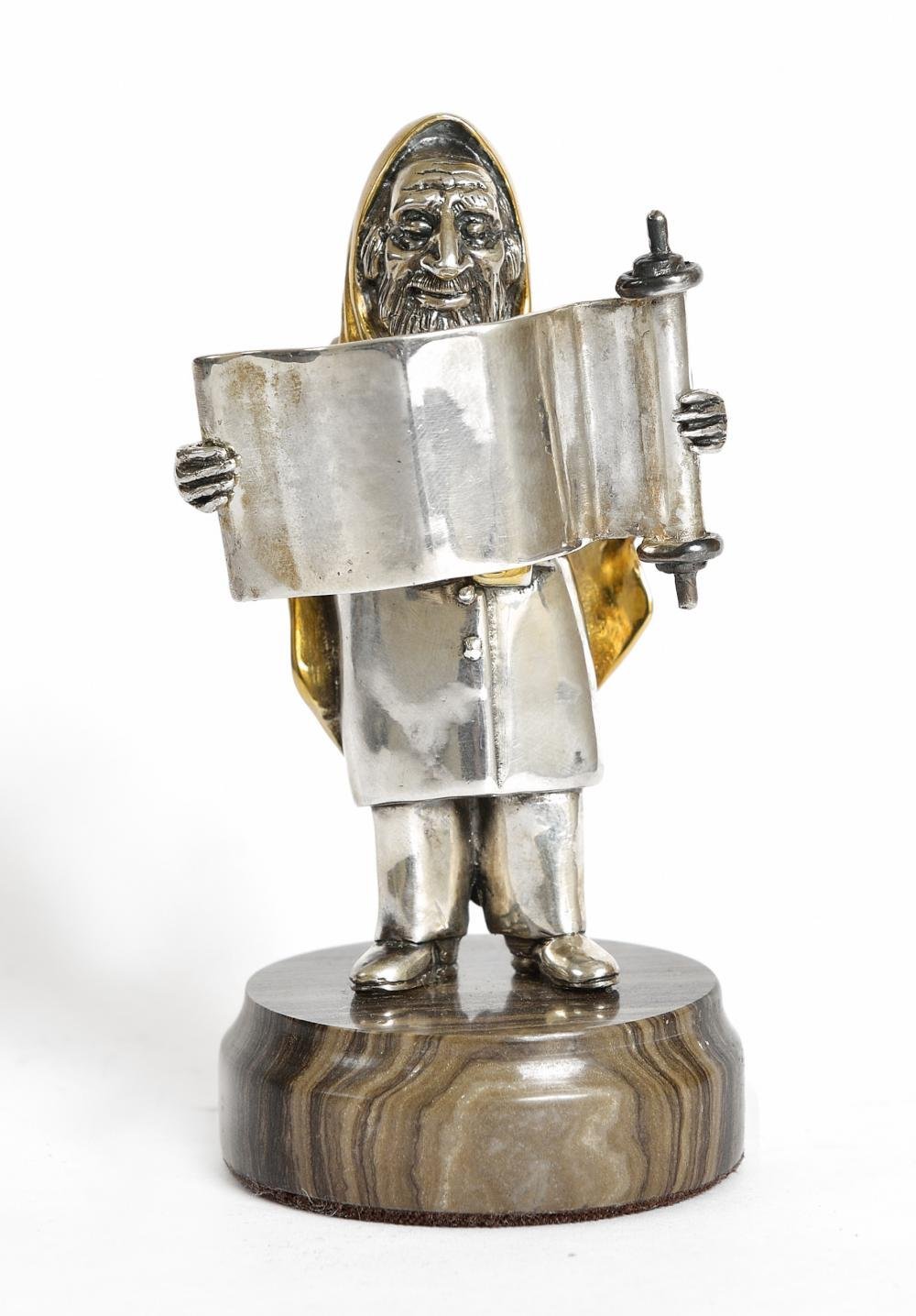 Silver Figurine "Jew with rolled book" Unique