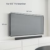 kwmobile Indoor 65 Inch TV Cover - Dust Screen Protector - Light Grey view 3