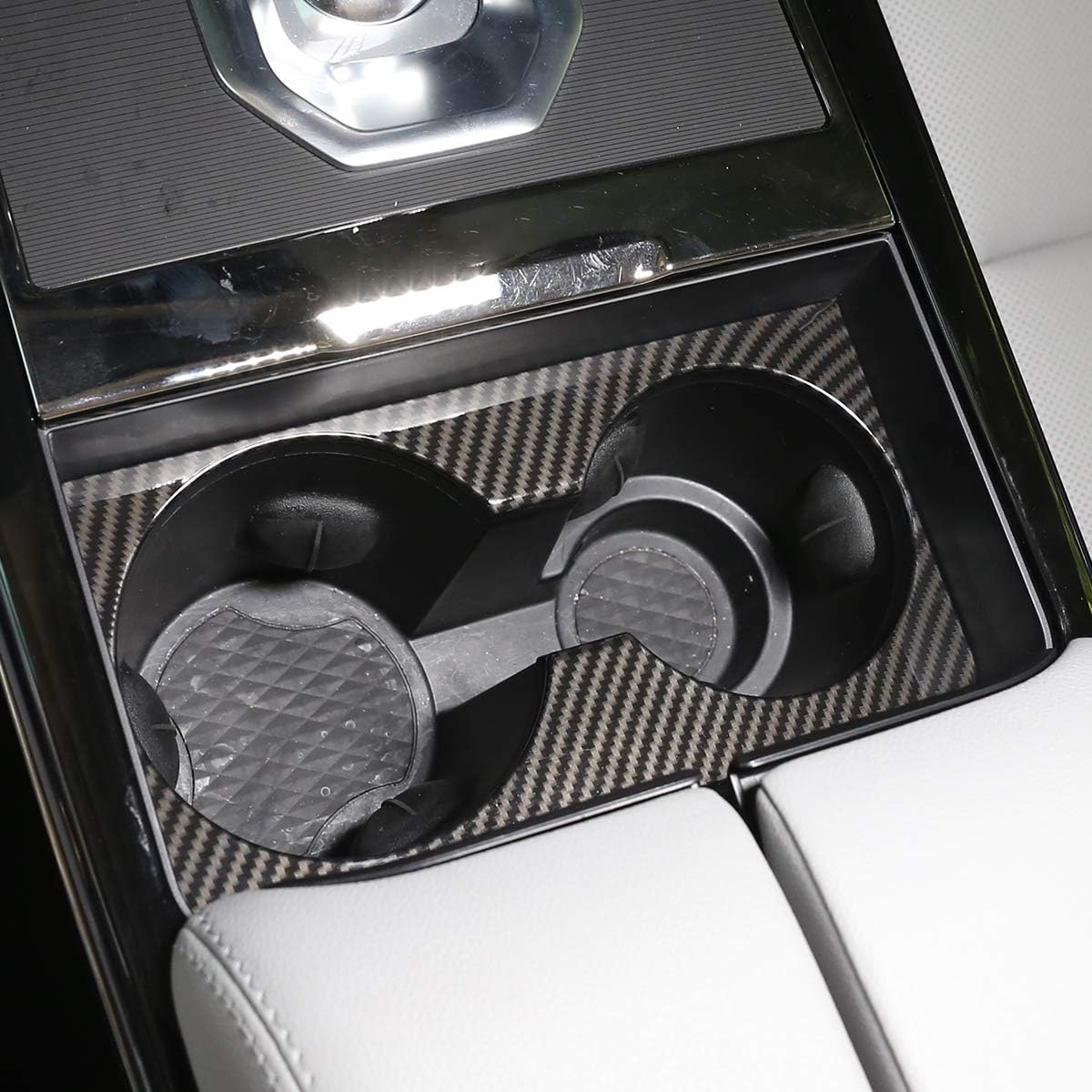 For Range Rover Evoque L551 Carbon Style Water Cup Holder Panel