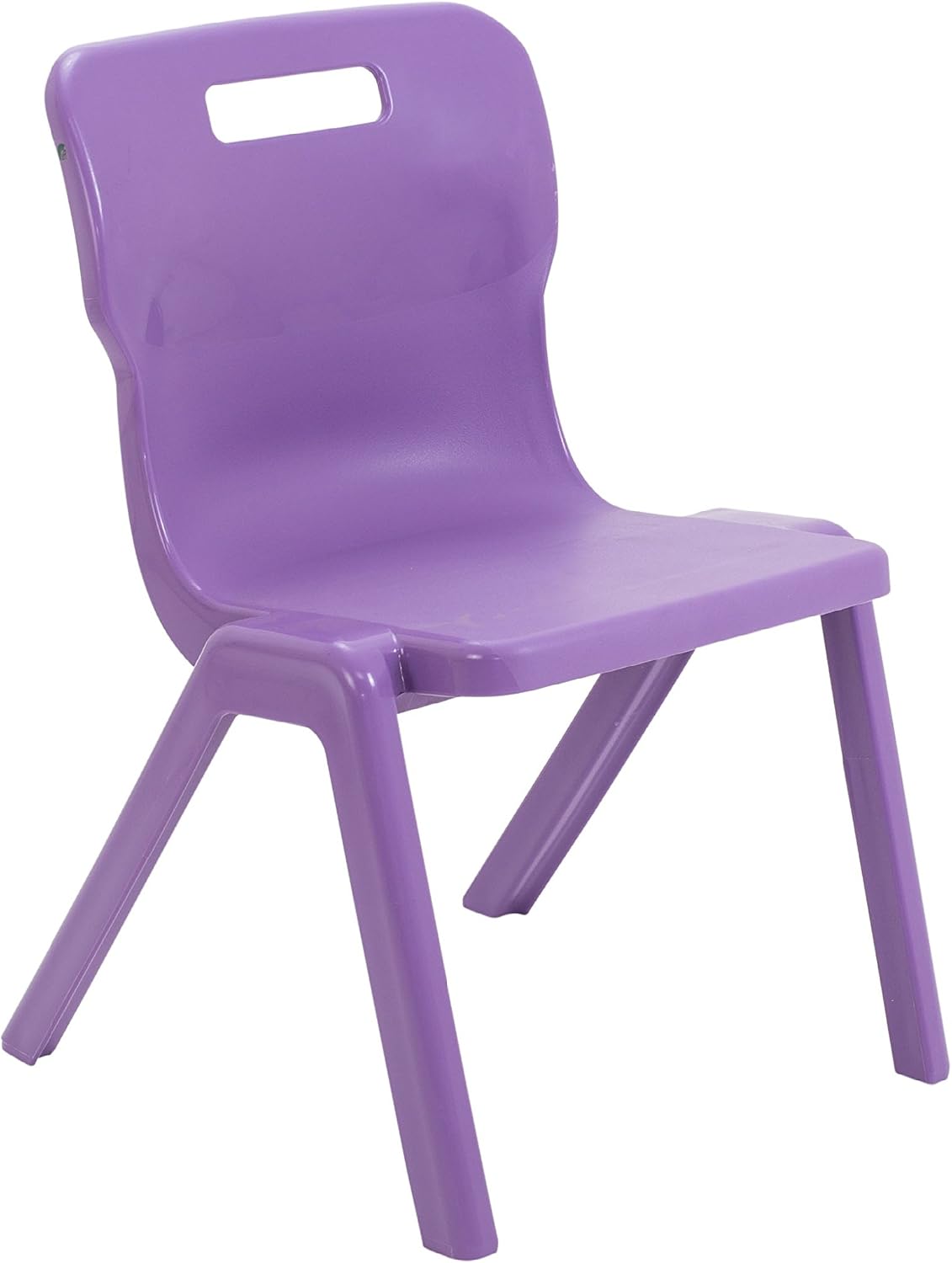 Titan One Piece Classroom Chair, Plastic, Purple, Size 5 for Ages 9-13 Years