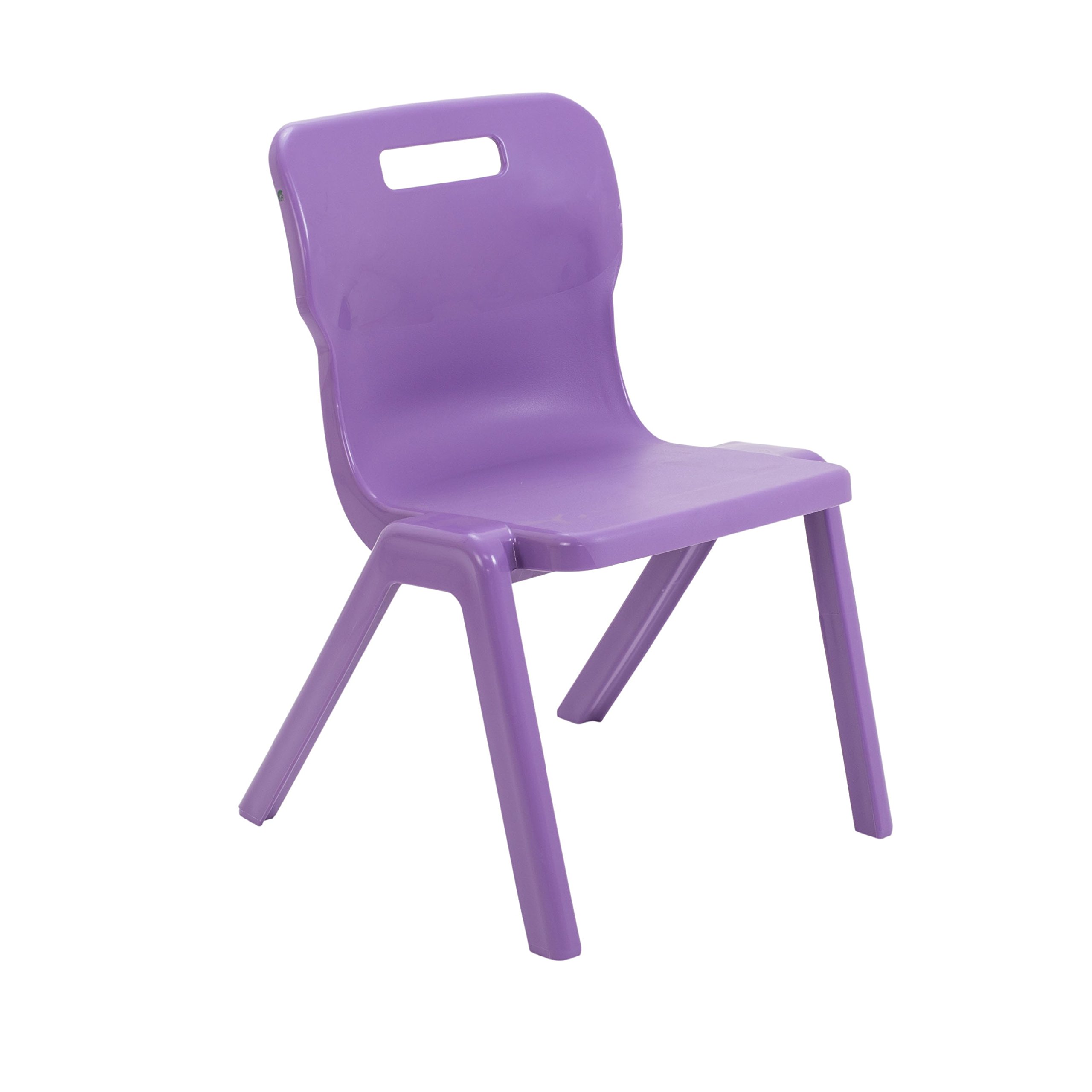 Titan One Piece Classroom Chair, Plastic, Purple, Size 5 for Ages 9-13 Years