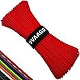 VVAAGG 550 Paracord Rope 100FT, 4mm Thin Tent Rope 550 Parachute Cord, Strong Long Nylon Rope, Outdoor Gear Camping Rope