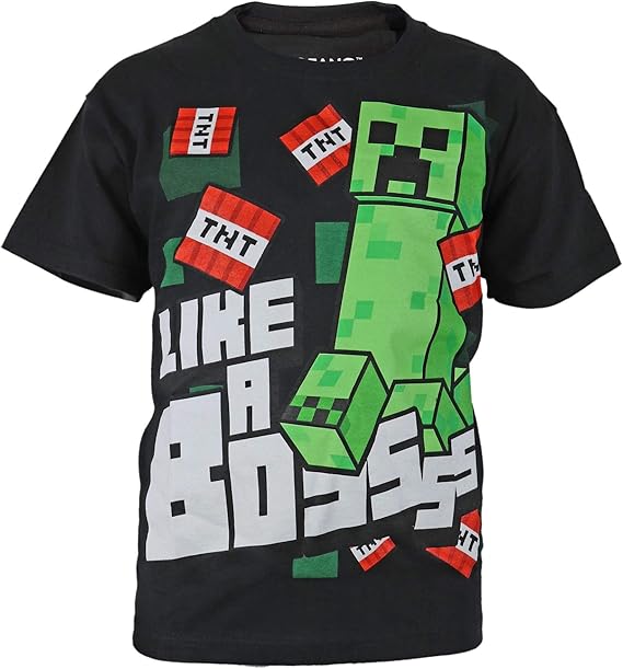 maglietta minecraft bambino