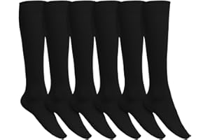 Winterlace Women’s Trouser Socks, Opaque Stretchy Nylon Knee High, Many Colors, 6 or 12 Pairs