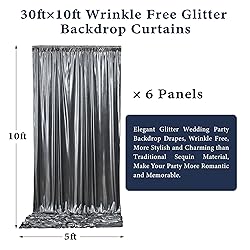 Outpain Thick 30 ft x 10 ft Black Black Sequin