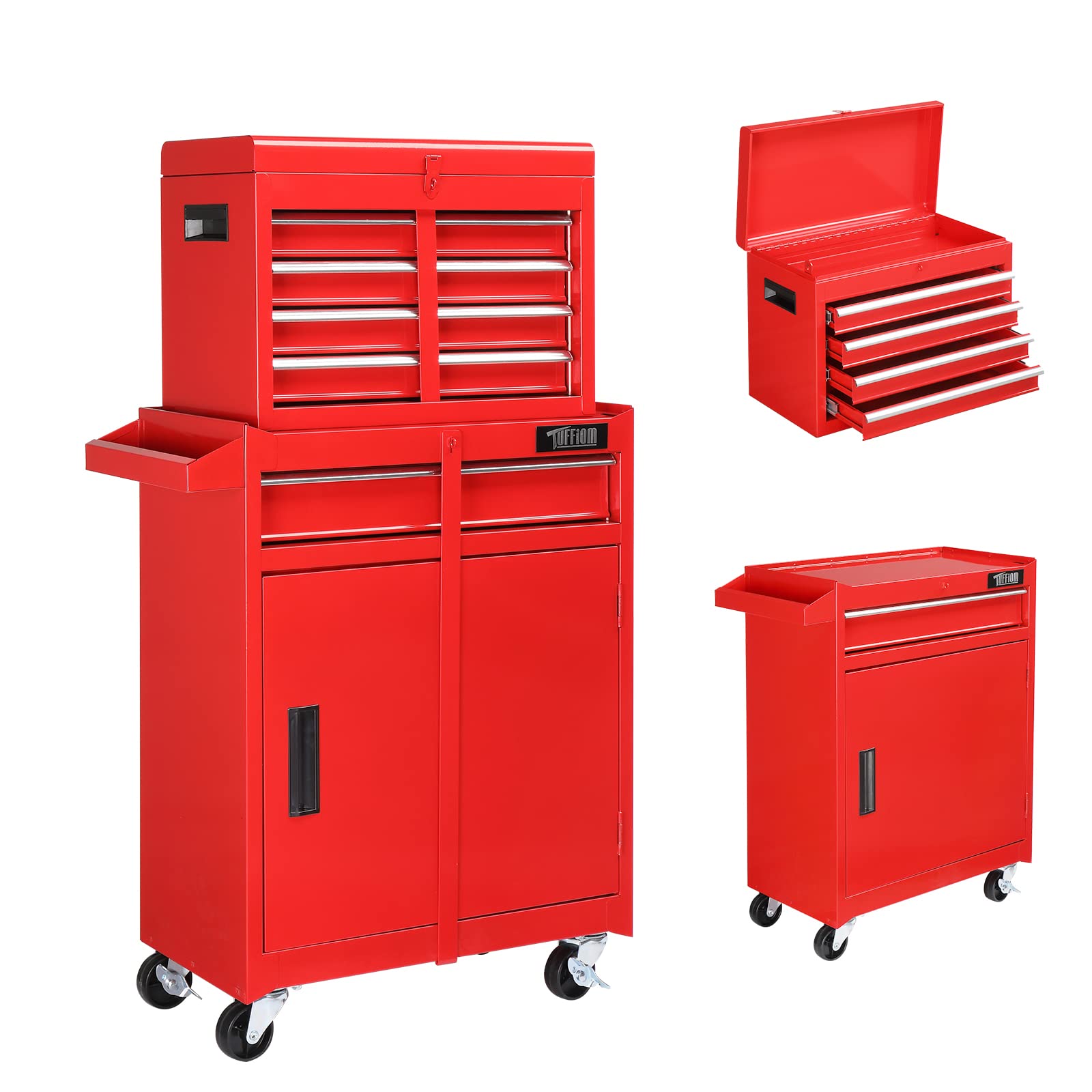 TUFFIOM 5-Drawer Rolling Tool Chest, Tool Storage