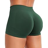 VOYJOY Women Impact Booty Shorts 2.5" Low Rise Hidden Scrunch Butt Lifting Seamless Workout Gym Running Biker Hot Shorts