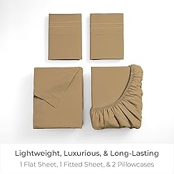 Mellanni Full Sheets Set - 4 PC Iconic Collection