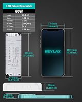 REYLAX 24V DC LED Driver 60W 2.5A Dimmable Triac PF >0.95 view 3
